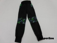 Chlapecké rostoucí softshellové kalhoty - Dino maskáč s černou