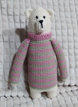 Medvěd v pruhovaném svetru