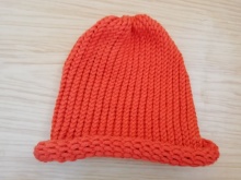 Pletená čepice 2v1 (oranžová - cihlová)
