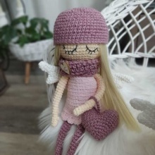 Háčkovaná panenka Andělka 30 cm