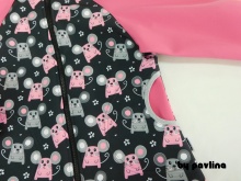 Dívčí softshellová bunda - Myšky + růžová