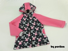 Dívčí softshellová bunda - Myšky + růžová