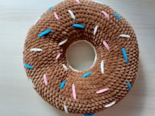 Donut hnědý- polštář