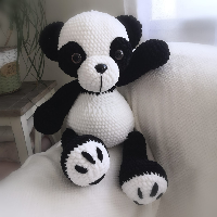 Háčkované zvířátko Panda 40cm