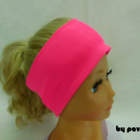 Dívčí / dámská funkční čelenka - Neon růžová