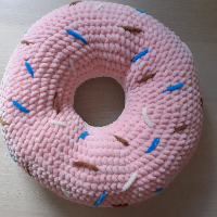 Donut růžový - polštář