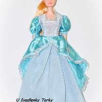 Šaty pro princeznu typu barbie - modré