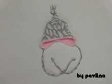 Dívčí zimní kojenecká čepka - Peříčka