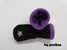Dívčí softshellové rukavice - Hvězdička s fialovou