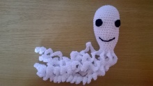 Háčkovaná chobotnička bílá bavlna