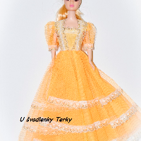 Šaty pro princeznu typu barbie - žluté
