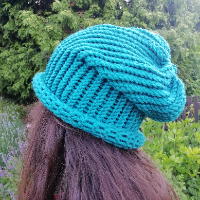 Pletená čepice 2v1 ( smaragdová)