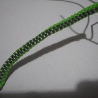 pletení z bužírky zelené