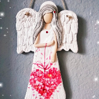Anděl 22 cm zamilovaný anděl