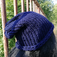 Pletená čepice 2v1 (tmavě modrá)