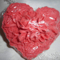 mýdlo - červené srdce s růžemi
