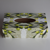 Krabička na kapesníky s motivem oliv